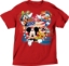 Picture of Disney Adult Tee Shirt Disney USA Mickey Group Red T-Shirt