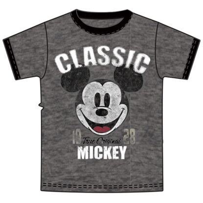 Picture of Disney  Adult Unisex Ringer T Shirt A Classic Mickey Dark Gray  T-Shirt