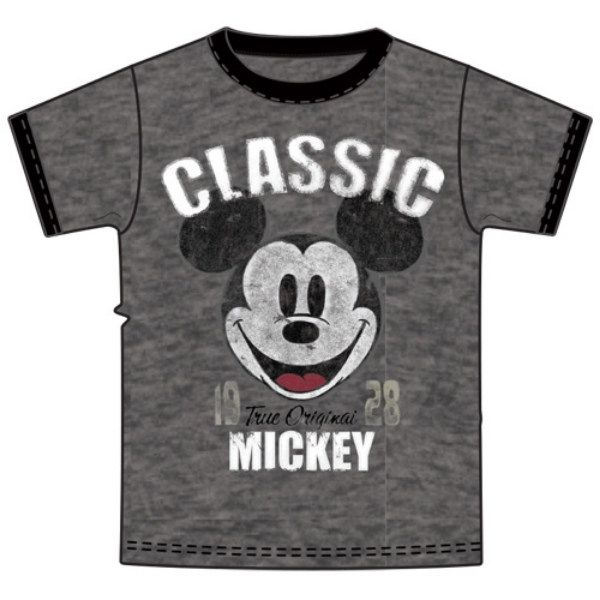 Picture of Disney  Adult Unisex Ringer T Shirt A Classic Mickey Dark Gray  T-Shirt