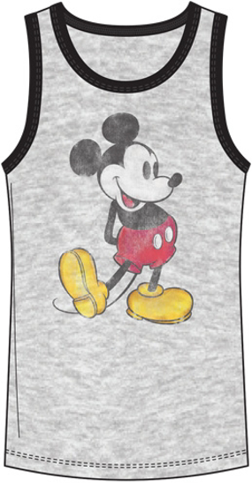 Picture of Disney Boys Tank Nostalgia Mickey Mouse Gray Black