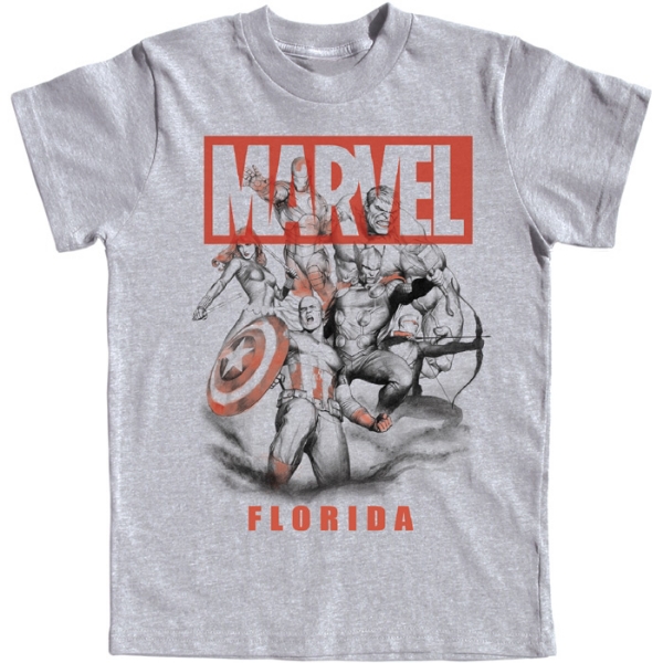 Picture of Marvel Adult Mens T-Shirt Avengers Assemble Florida Namedrop Large