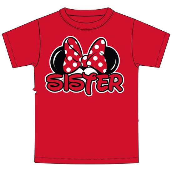Picture of Disney Youth Sister Family Tee Red t-shirt