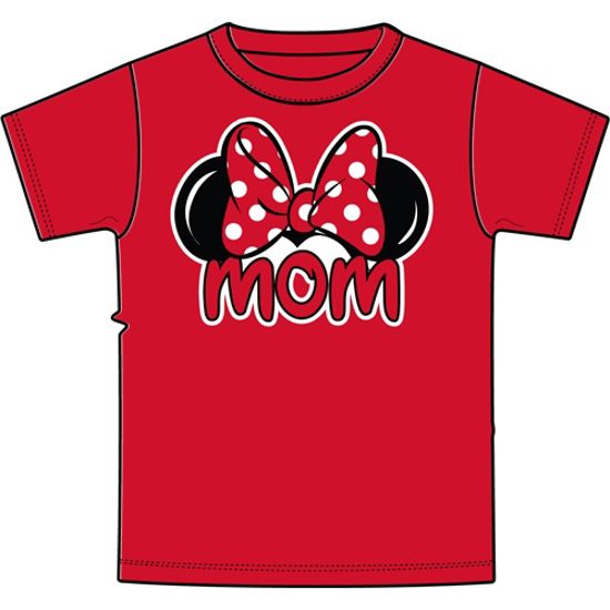 Picture of Disney Plus Size Womens T Shirt Mom Family  Red