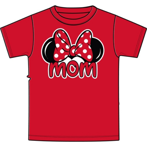 Picture of Disney Plus Size Womens T Shirt Mom Family  Red