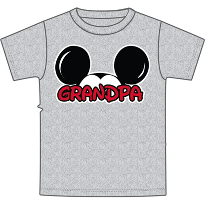 Picture of Plus Size Mens T Shirt Grandpa Family Tee Gray