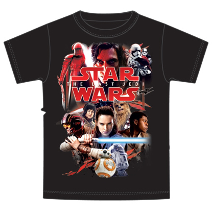 Picture of Disney Plus Size Mens The Last Jedi Red Album Star Wars Tee  Black