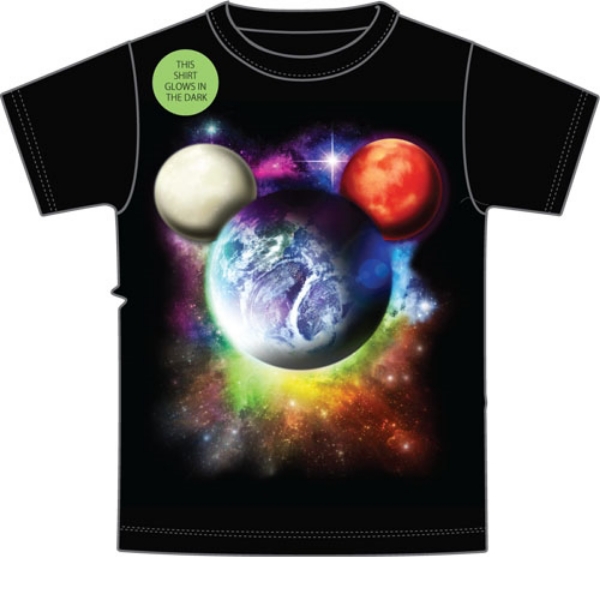 Picture of Disney Plus Size Unisex Tee Shirt Planet Mickey Black Medium