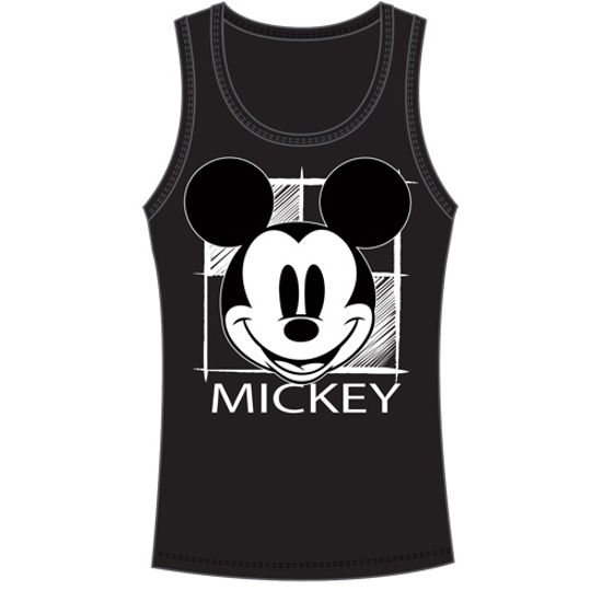 Picture of Disney Junior Tank Top Split Mickey Icon Black White
