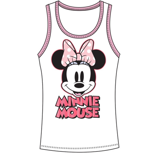 Picture of Disney Junior Tank Top Make You Smile Minnie Pink White