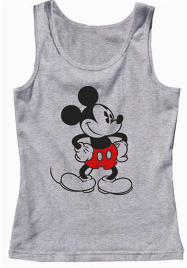 Picture of Disney Womens Tank Top Old School Mickey Grey Heather