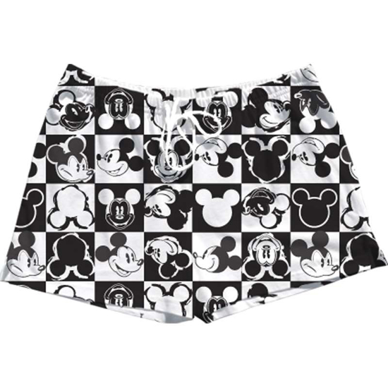 Picture of Disney Adult Womens Pajama Short Checkers Mickey White