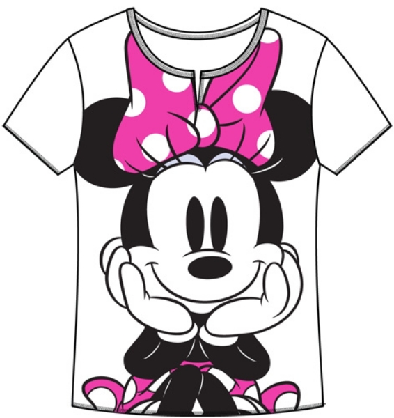 Picture of Disney Adult Women's Athleisure Top Minnie Mousecapade White