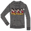 Picture of Disney Junior Mickey Happy Pullover Hoodie Charcoal Gray