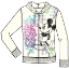 Picture of Disney Adult Junior Ornate Mickey Mouse Zip Up Hoodie Off White