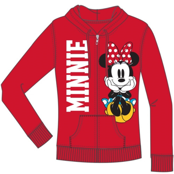 Picture of Disney Junior Minnie Think Bold Zip Up Hoodie Red