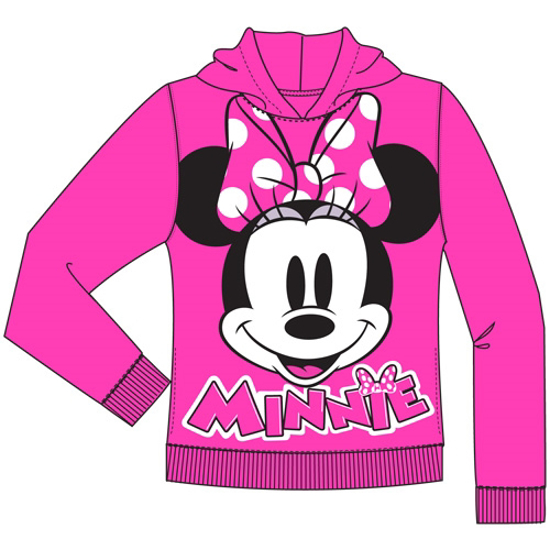 Picture of Disney Youth Minnie Pied Big Face Pullover Hoodie Fuchsia