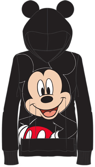Picture of Disney Toddler Happy Mickey Big Face with Ears Pullover Hoodie Black