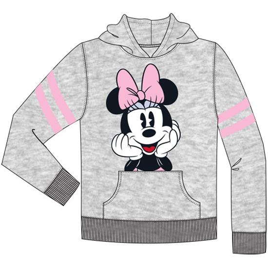 Picture of Disney Youth Sport Minnie Pullover Hoodie Gray Pink