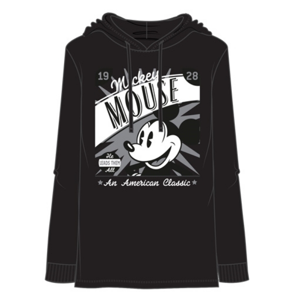 Picture of Disney Adult Men's Mickey 'Merica Classic Lightweight Hoodie Black