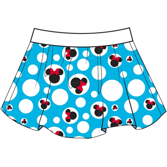 Picture of Disney Youth Girls Skort Skirt/Short Simple Minnie Print Blue