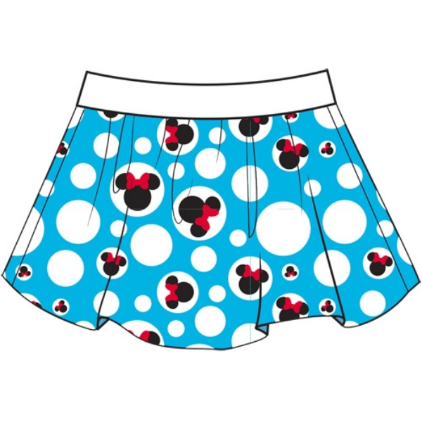 Picture of Disney Youth Girls Skort Skirt/Short Simple Minnie Print Blue
