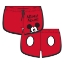Picture of Disney Junior Mickey Peeking Shorts Red Size Xs