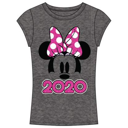 Picture of Disney Youth 2020 Minnie Show Fashion Top Dark Gray Pink