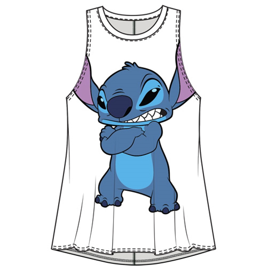 Picture of Disney Junior Fashion Tank Not in the Mood Stitch White