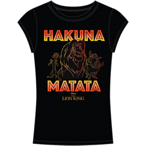 Picture of Disney Junior Fashion Top Lion King Hakuna Matata Simba Timon Pumba Black