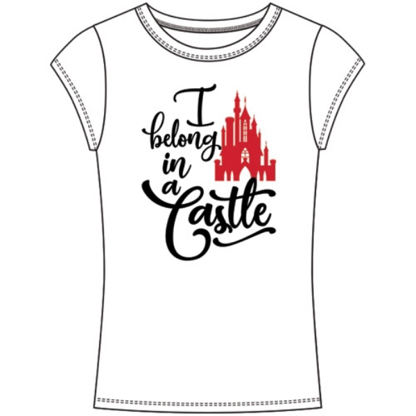 Picture of Disney Junior Fashion Top Princess in a Castle White