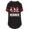 Picture of Disney Minnie Mouse Fashion Hooded Football Tee 3 Minnies Black Red