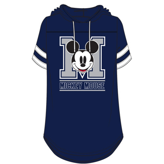 Picture of Disney Junior Fashion Hooded Football Tee Mickey Mouse Club Navy White