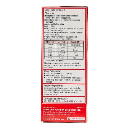 Picture of Children's Tylenol Oral Suspension Cherry 4 oz 2 pk