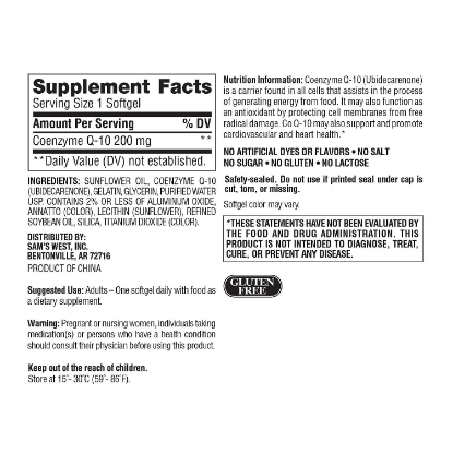 Picture of Members Mark Co Q-10 200mg Dietary Supplement 150 ct