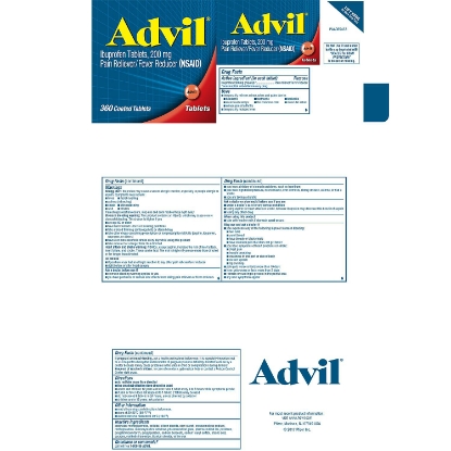 Picture of Advil Pain Reliever Fever Reducer Coated Tablet 200mg Ibuprofen 360 ct