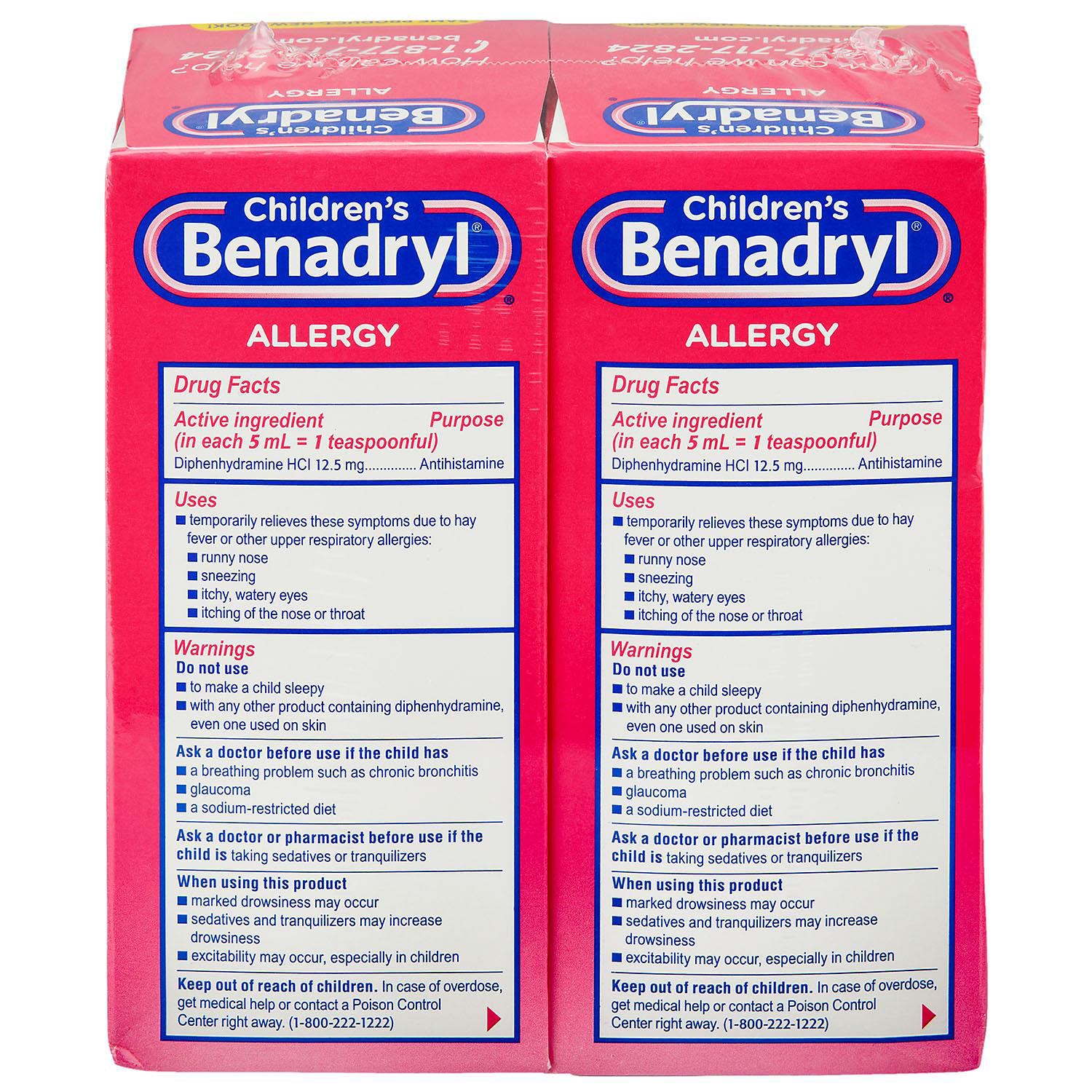 usa-angel.com. Childrens Benadryl Antihistamine Allergy Liquid Cherry 8 ...