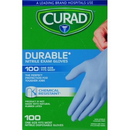 Picture of Curad Nitrile Powder-Free Exam Gloves 100 ct
