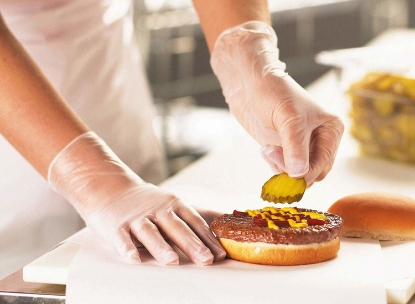 Picture of Disposable Vinyl Gloves Non-Sterile Powder Free Smooth Touch Food Service Grade 200 pack Large Size