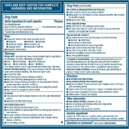 Picture of Advil Liqui Gels Pain Reliever Fever Reducer Liquid-Filled Capsule 200mg Ibuprofen 120 ct 2 pk