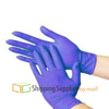 Picture of Blue Nitrile Examination Gloves Non Latex Powder Free Multi-purpose Disposable Large Pack of 100