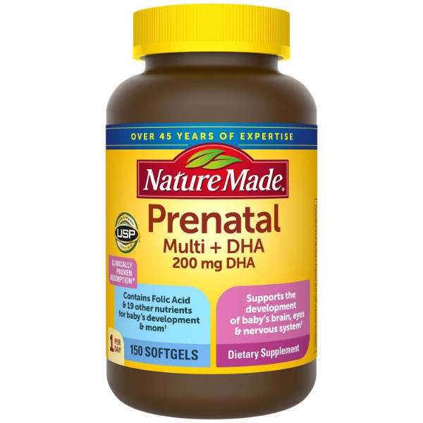 Picture of Nature Made Prenatal + DHA 200 mg Softgels 150 ct