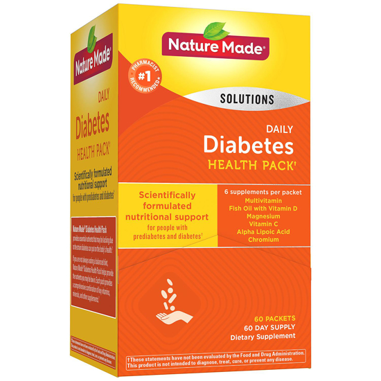 Picture of Nature Made Daily Diabetes Health Pack Dietary Supplement 60 pk