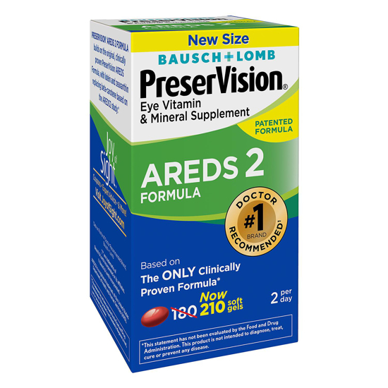 Picture of Bausch & Lomb PreserVision AREDS 2 Formula Supplement 210ct