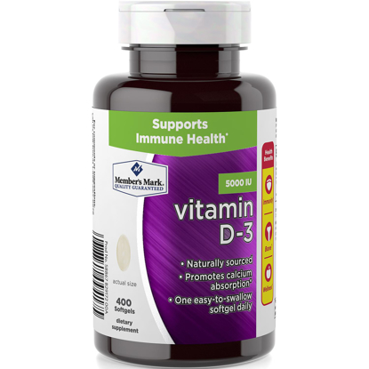 Picture of Member's Mark Vitamin D-3 5000 IU Dietary Supplement 400 ct