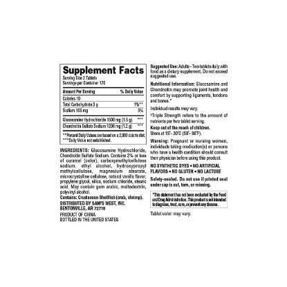 Picture of Member's Mark Triple Strength Glucosamine Chondroitin 340 ct