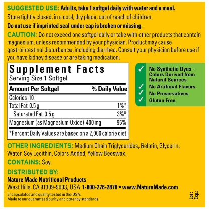 Picture of Nature Made Magnesium 400 mg 150 ct