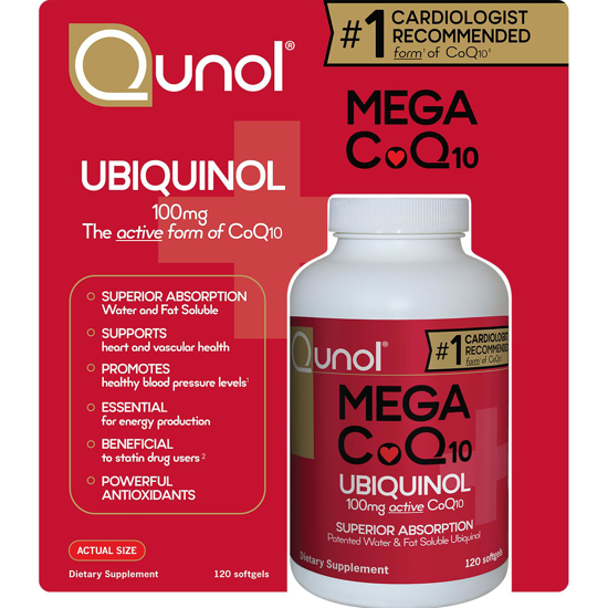 Picture of Qunol Mega CoQ10 100 mg 120 Softgel
