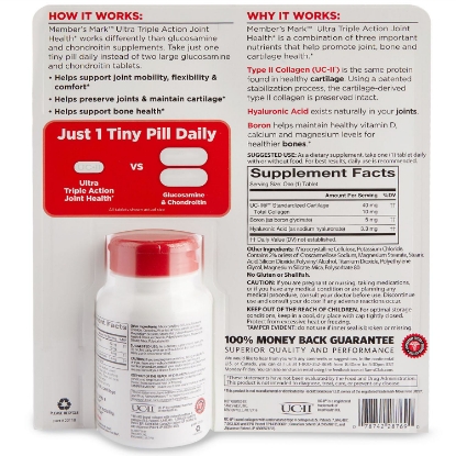 Picture of Members Mark Ultra Triple Action Joint Health 125 ct