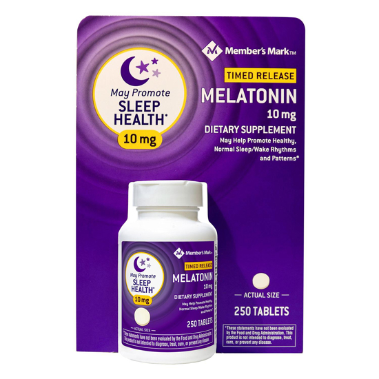 Picture of Members Mark Timed Release Melatonin 10 mg 250 ct