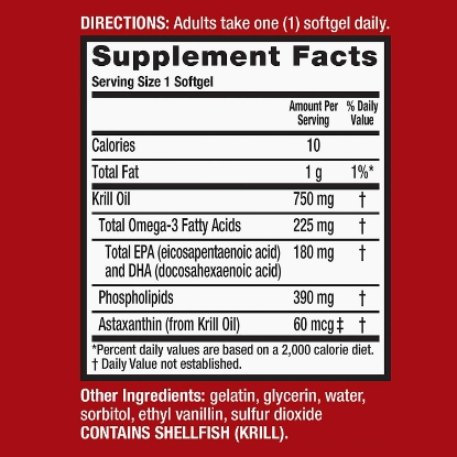 Picture of Mega Red Ultra Concentration Omega-3 Krill Oil 750 mg 80 ct